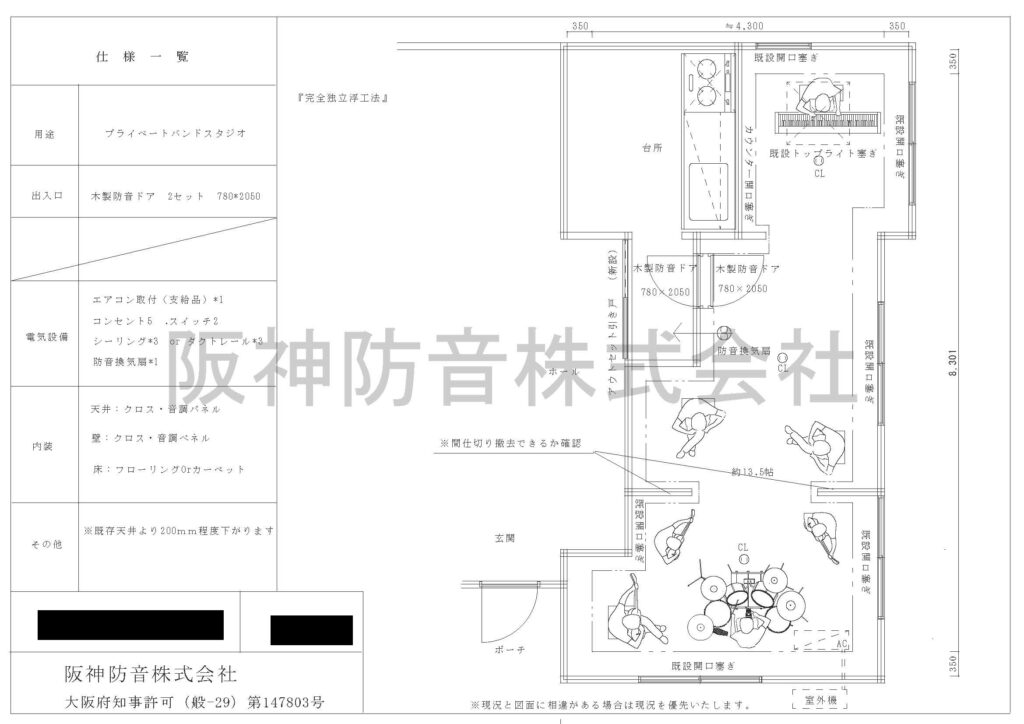 兵庫県の防音工事